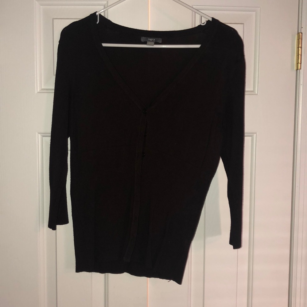 3/4 length sleeve button up sweater